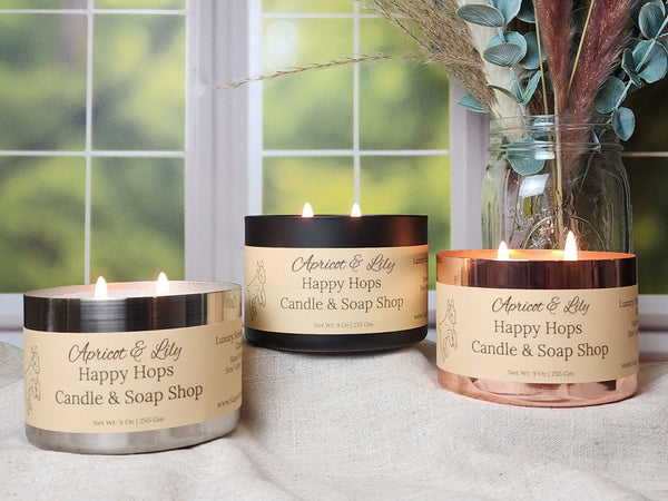 Apricot & Lily 9oz. Hand-Poured 100% Soy Wax Candle - New Scent