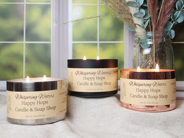 Whispering Waters 9oz. Hand-Poured 100% Soy Wax Candle - Clearance