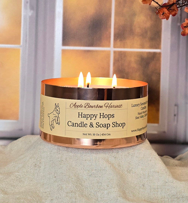 Apple Bourbon Harvest 16oz. Hand-Poured 100% Soy Wax Candle - Fall & Winter Collection