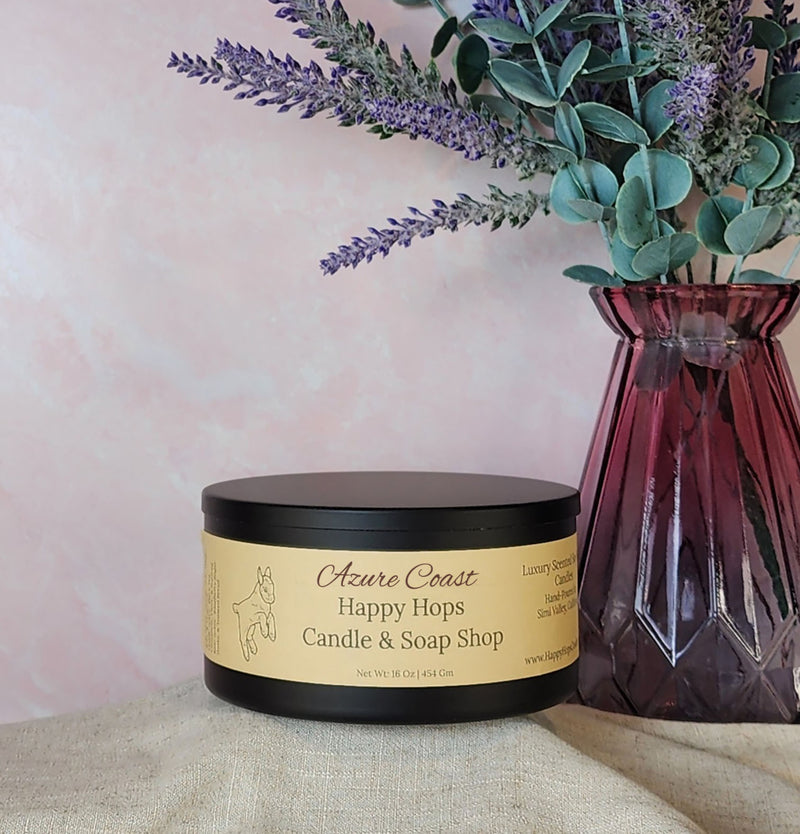 Azure Coast 16oz. Hand-Poured 100% Soy Wax Candle - Clearance