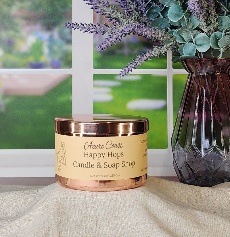 Azure Coast 9oz. Hand-Poured 100% Soy Wax Candle - Spring & Summer Collection