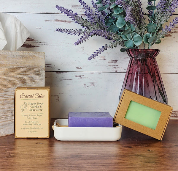 Coastal Calm 4oz, Hand-poured Triple Butter Soap - Spring & Summer Collection