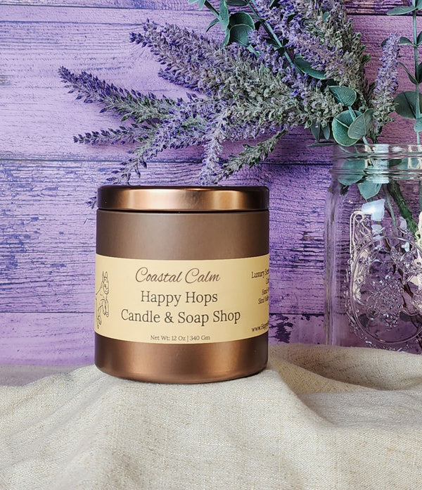 Coastal Calm 12oz. Hand-Poured 100% Soy Wax Candle - Spring & Summer Collection