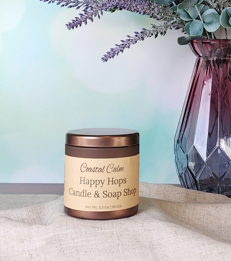 Coastal Calm 3.5oz. Hand-Poured 100% Soy Wax Candle - Spring & Summer Collection