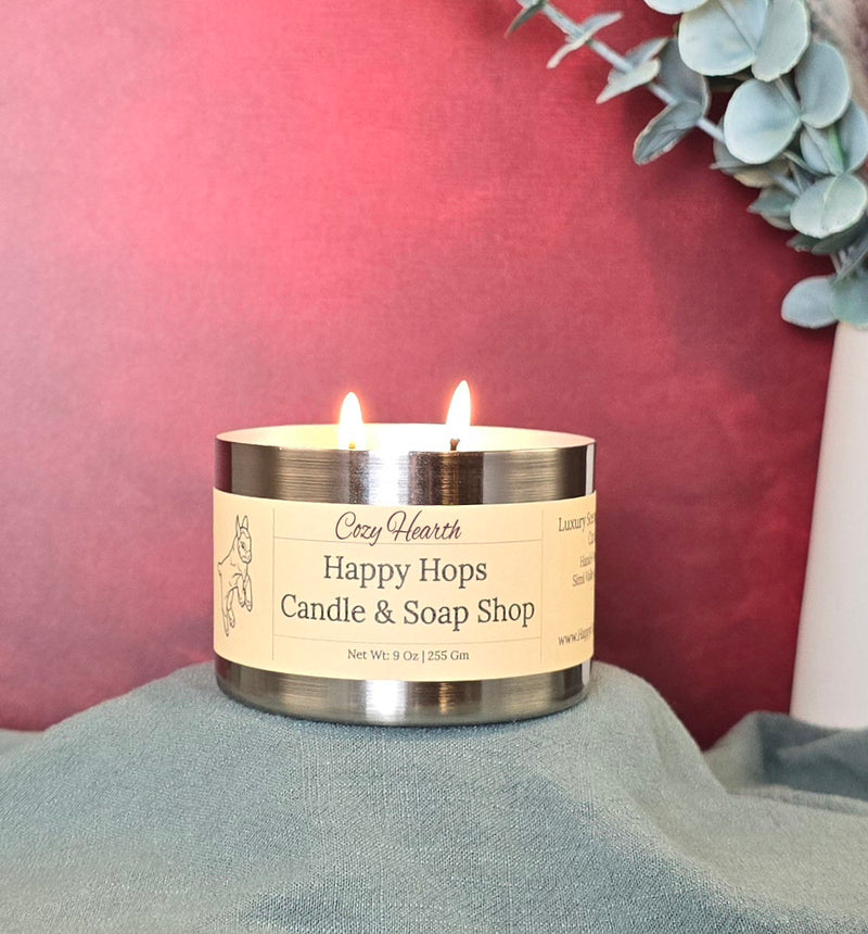 Cozy Hearth 9oz. Hand-Poured 100% Soy Wax Candle - Fall & Winter Collection