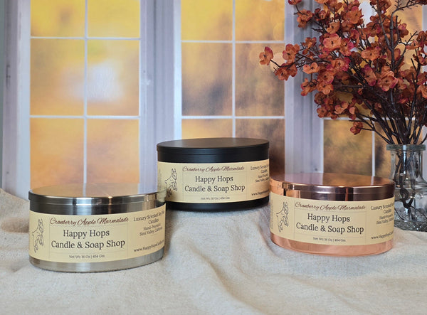 Cranberry Apple Marmalade 16oz. Hand-Poured 100% Soy Wax Candle - Fall & Winter Collection