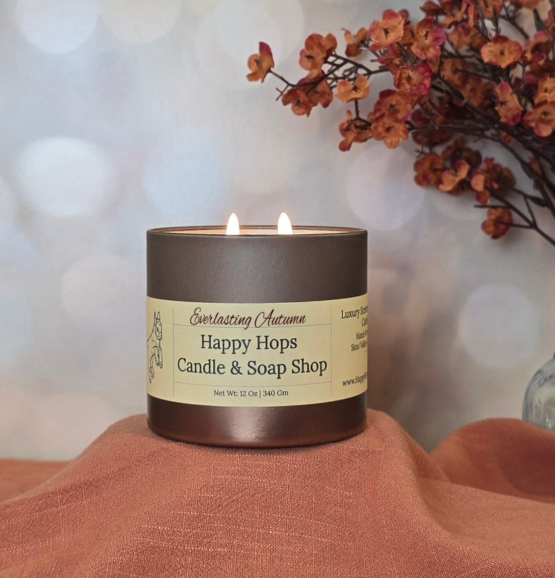 Everlasting Autumn 12oz, Hand-poured 100% Soy Wax Candle – Fall & Winter Collection