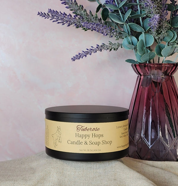 Tuberose 16oz. Hand-Poured 100% Soy Wax Candle - Spring & Summer Collection